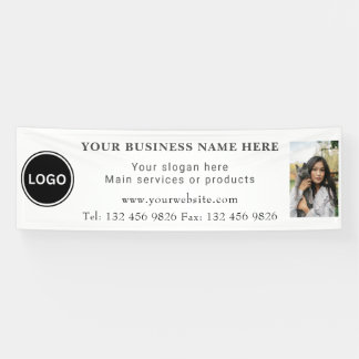 Logo Photo Business Contactgegevens bewerkbaar Spandoek