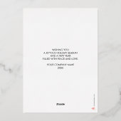 Logo Photo Clean White Minimalist Business 2026 Folie Feestdagenkaart (Achterkant)