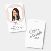 Logo Photo Employee ID Badge (Front & Back)