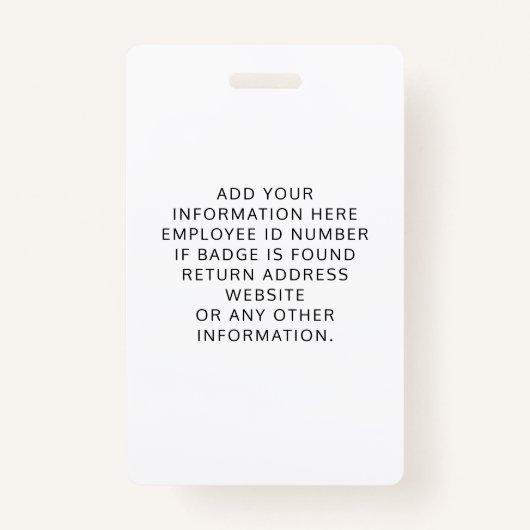 Logo Photo Employee ID Badge (Achterkant)