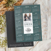 Logo Photo Green Calendar 2026 Magnetic Card Magnetische Uitnodiging