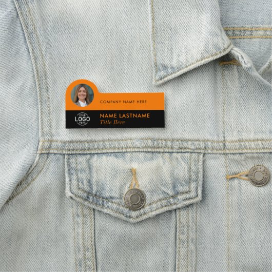 Logo Photo ID Oranje Black Bedrijfstitel Naamplaatje (In situ)