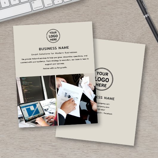 Logo Photo Modern Professionele Zakelijke Flyer