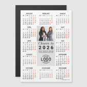 Logo Photo Moderne Kalender 2026 Magnetische Kaart Magnetische Uitnodiging (Voorkant / Achterkant)