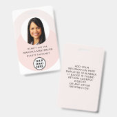 Logo Photo Pink ID Badge (Voor- en achterkant)