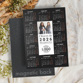 Logo Photo Slanke Zwarte Kalender 2026 Magnetische Magnetische Uitnodiging