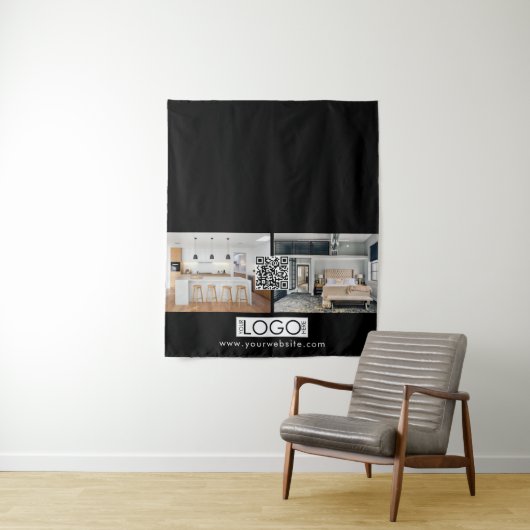 Logo Photo Table Runner Banner Vastgoed QR-code Wandkleed (In situ)