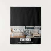 Logo Photo Table Runner Banner Vastgoed QR-code Wandkleed (Voorkant)