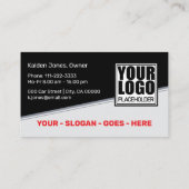 Logo Photo Template Cool Black Red Car Service Visitekaartje (Achterkant)