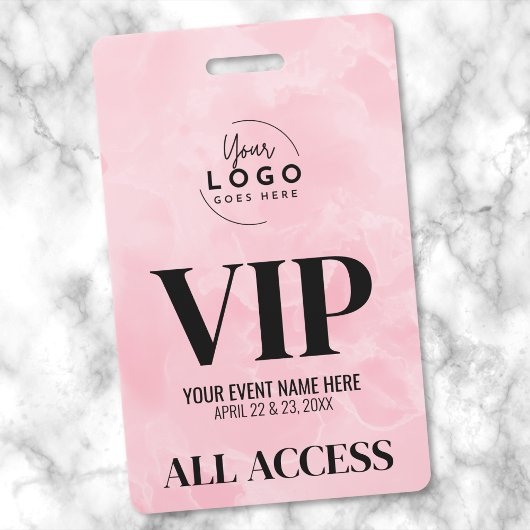 Logo Pink All Access Pass VIP-Event Badge