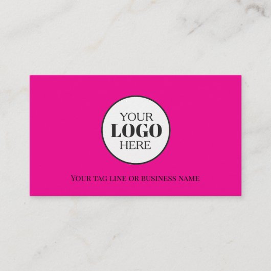 Logo Pink QR Code Instagram Visitekaartje (Voorkant)