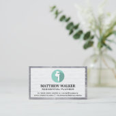 Logo Pipe | Brick Wall en Metal Rivets Visitekaartje (Staand voorkant)