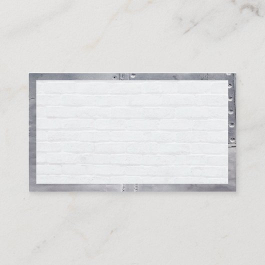 Logo Pipe | Brick Wall en Metal Rivets Visitekaartje (Achterkant)