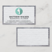 Logo Pipe | Brick Wall en Metal Rivets Visitekaartje (Voorkant / Achterkant)