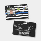 Logo Politie ID-foto Functionaris Handhaving Wet e Badge (Voor- en achterkant)