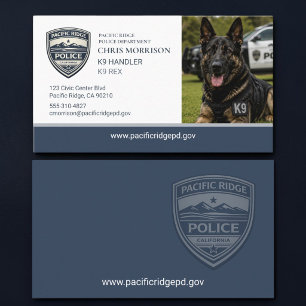 Logo politie K9-eenheid handhavingsinstanties Visitekaartje