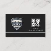 Logo politieagent handhaving QR-code Visitekaartje (Achterkant)