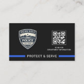Logo politieagent QR-code handhaving  Visitekaartje (Achterkant)