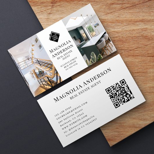 Logo Portfolio Foto's Makelaar Visitekaartje