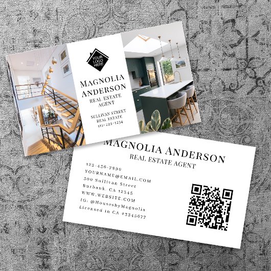 Logo Portfolio Foto's Makelaar Visitekaartje