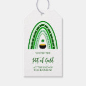 Logo Pot goud St. Patrick's Day Boho regenboog Cadeaulabel (Voorkant)