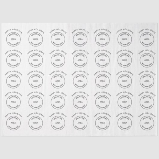 Logo Prettige feestdagen Corporate Business Tissuepapier (Voorkant)