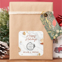 Logo Prettige feestdagen Kerstmis Modern Corporate