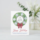 Logo Prettige feestdagen of Photo Business Briefkaart (Staand voorkant)