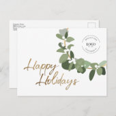 Logo Prettige feestdagen Wit Custom Modern Corpora (Voorkant / Achterkant)