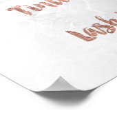 Logo prijstlijst typografie roze goud wit marmer poster (Hoek)