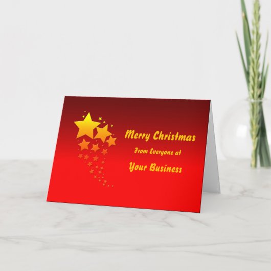Logo Pro Business Red Gold-kerst Feestdagen Kaart (Voorkant)