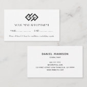 Logo Professional-benoemingskaart Afsprakenkaartje (Voorkant / Achterkant)