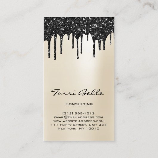 Logo Professional Black Drip Parly Consulting Visitekaartje (Achterkant)