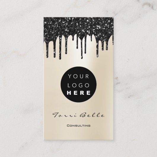 Logo Professional Black Drip Parly Consulting Visitekaartje (Voorkant)