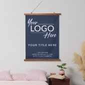 Logo Professional - blauw Hangend Wandkleed (Slaapkamer)