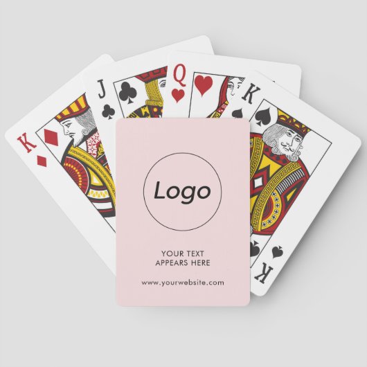 Logo Professional Blush Roze Pokerkaarten (Achterkant)