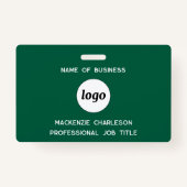 Logo Professional Business Forest Green Naam Badge (Voorkant)