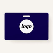 Logo Professional Business Navy Blauwe Naam Badge (Achterkant)