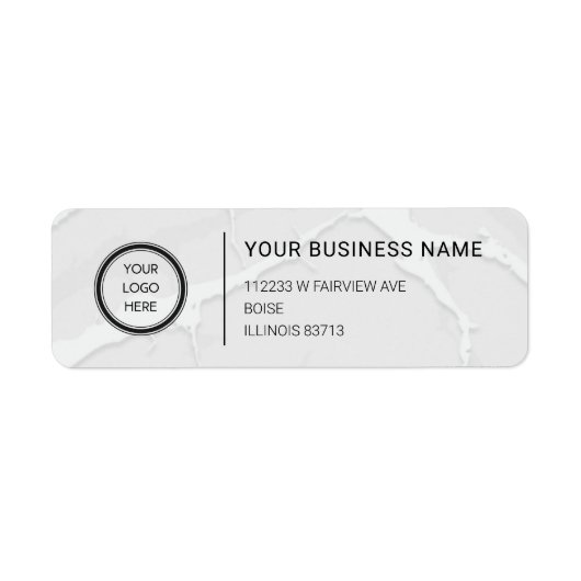 Logo Professional Business Return Address Label (Voorkant)