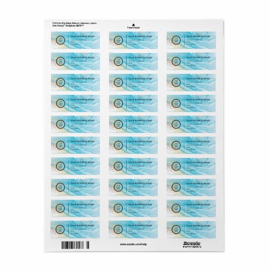 Logo Professional Business Return Address Label (Full Sheet)