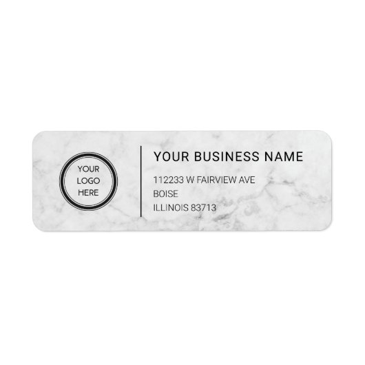 Logo Professional Business Return Address Label (Voorkant)