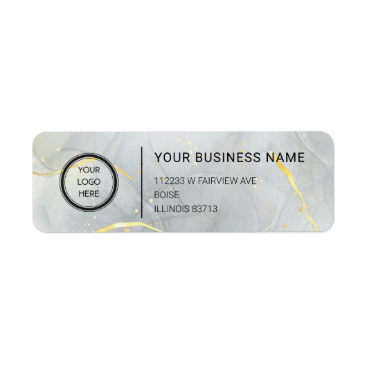 Logo Professional Business Return Address Label (Voorkant)