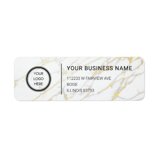 Logo Professional Business Return Address Label (Voorkant)