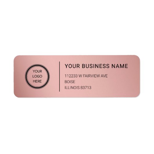 Logo Professional Business Return Address Label (Voorkant)