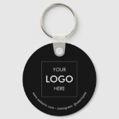 Logo Professional Modern Black Sleutelhanger (Achterkant)