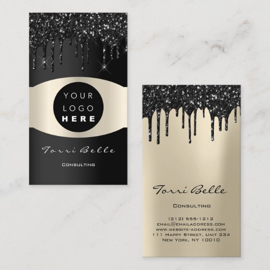 Logo Professioneel Black Lux Investement Consultin Visitekaartje (Voorkant / Achterkant)