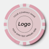 Logo Professioneel Zakelijk Roze Poker Chips (Voorkant)