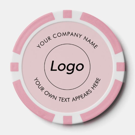Logo Professioneel Zakelijk Roze Poker Chips (Voorkant)