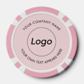 Logo Professioneel Zakelijk Roze Poker Chips (Achterkant)
