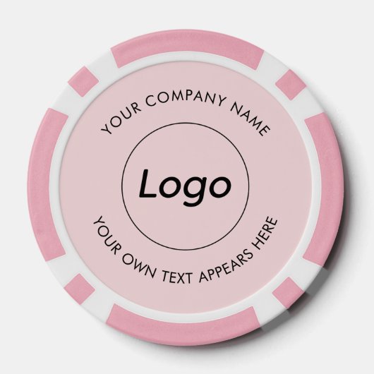 Logo Professioneel Zakelijk Roze Poker Chips (Achterkant)